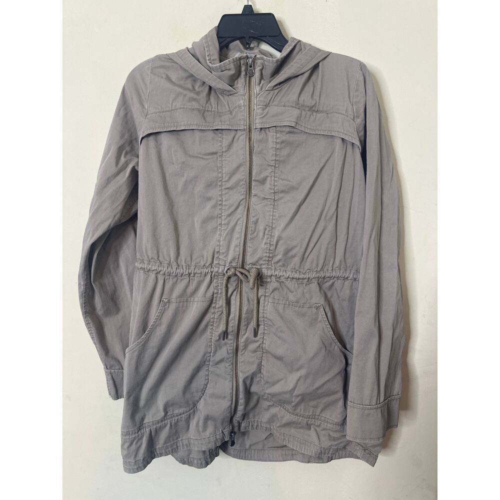 Athleta tan women's anorak hooded jacket L c2